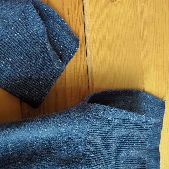 Style & Co, Blue Heathered V-Neck Tunic Style Sweater - Picture 2 of 5